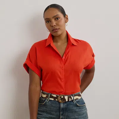 Lauren Woman Ralph Lauren Relaxed Fit Linen Short-sleeve Shirt