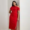 Lauren Woman Ralph Lauren Stretch Jersey Off-the-shoulder Dress In Red