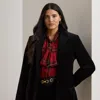 Lauren Woman Ralph Lauren Stretch Velvet Blazer In Black