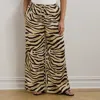 Lauren Woman Ralph Lauren Zebra-print Linen Wide-leg Pant In Multi
