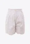 LAURENCE BRAS BRODERIE ANGLAISE MINI SHORTS