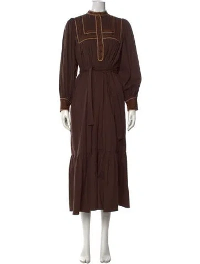 Pre-owned Laurence Bras Long Dress In Brown