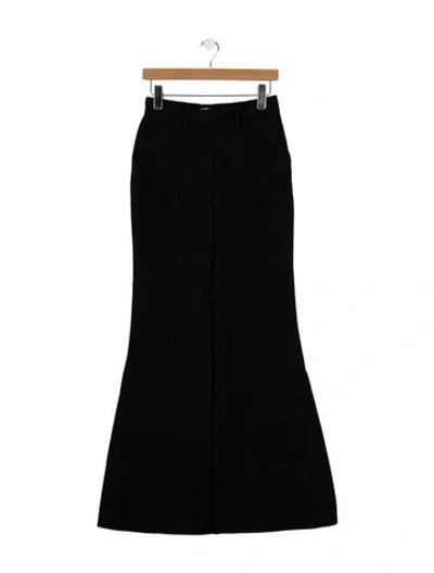 Pre-owned Laurence Bras Mid-rise Flared Jeans In Black
