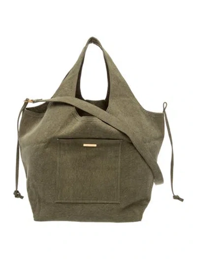 Pre-owned Laurence Bras Tote In Green