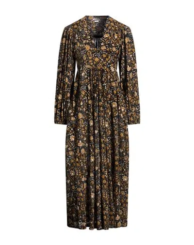 Laurence Bras Woman Maxi Dress Brown Size 6 Cotton