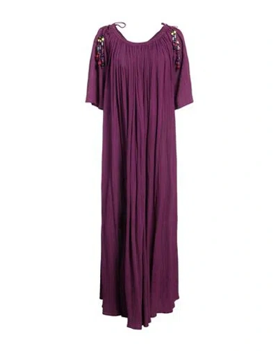 Laurence Bras Woman Maxi Dress Mauve Size 6 Cotton In Purple