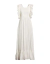 Laurence Bras Woman Maxi Dress White Size 6 Cotton In White
