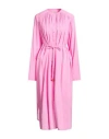 Laurence Bras Woman Midi Dress Pink Size 6 Cotton In Pink