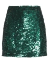 Laurence Bras Woman Mini Skirt Green Size 8 Nylon