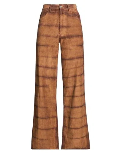 Laurence Bras Woman Pants Brown Size 4 Cotton
