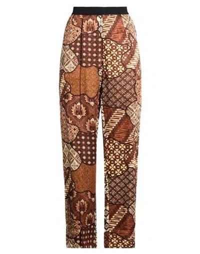 Laurence Bras Woman Pants Brown Size 4 Cupro, Linen, Modal