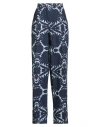 Laurence Bras Woman Pants Navy Size 6 Cotton In Blue