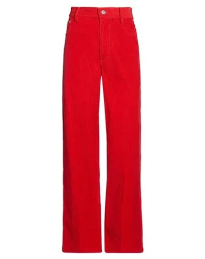 Laurence Bras Woman Pants Red Size 6 Cotton In Brown