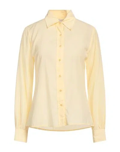 Laurence Bras Woman Shirt Yellow Size 8 Cotton, Viscose