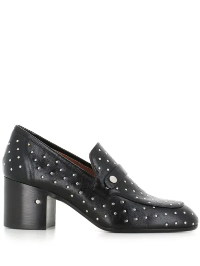 Laurence Dacade 70mm Stud-embellished Leather Loafers In 黑色