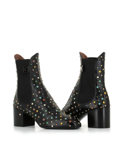 Laurence Dacade Boot Angie Multicolor Studs In Black