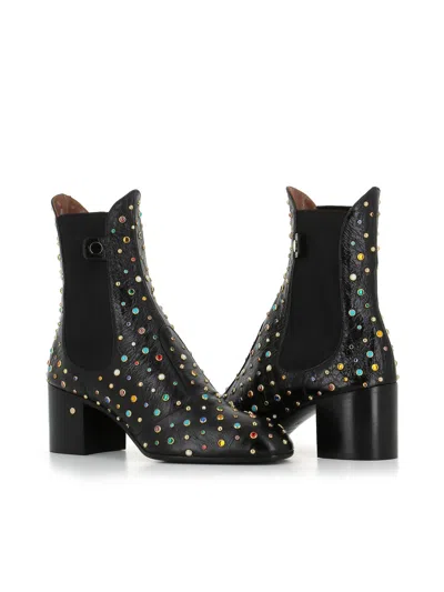 Laurence Dacade Angie Stud Leather Boots In Black