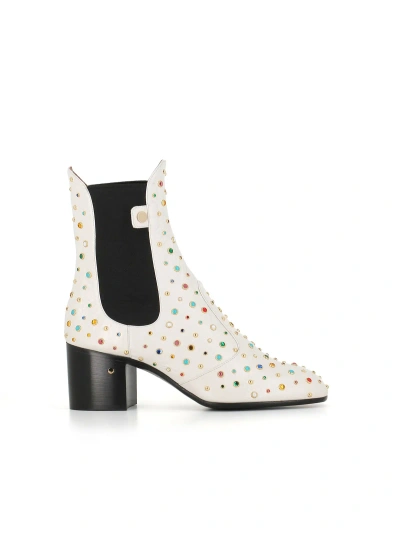 Laurence Dacade Boot Angie Multicolor Studs In White