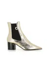 Laurence Dacade Woman Ankle Boots Black Size 9 Soft Leather In Gold