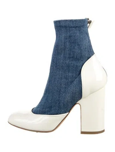 Pre-owned Laurence Dacade Denim Sock Boots In Blue