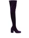 Laurence Dacade Isidor 75mm Suede Thigh-boots In Purple