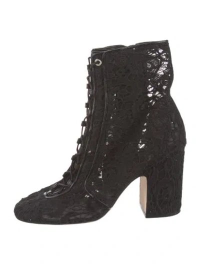 Pre-owned Laurence Dacade Lace Lace-up Boots In Black
