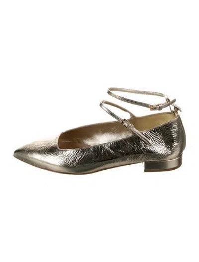 Pre-owned Laurence Dacade Leather Ballet Flats In Gold