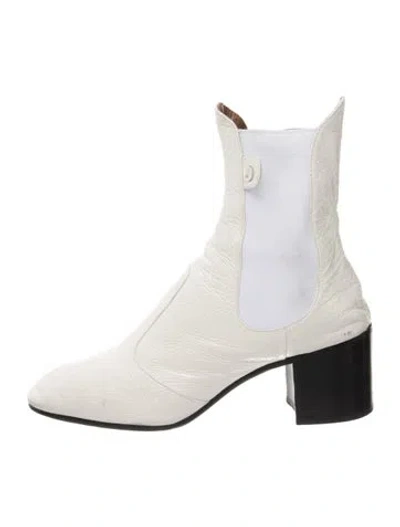 Pre-owned Laurence Dacade Leather Chelsea Boots In Neutrals