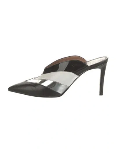 Pre-owned Laurence Dacade Leather Colorblock Pattern Mules In Multi