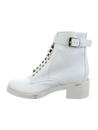 Pre-owned Laurence Dacade Leather Combat Boots In Neutral