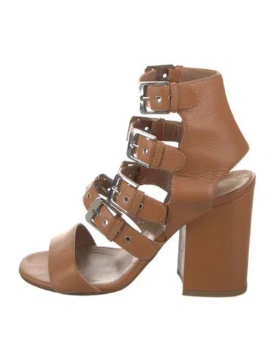 Pre-owned Laurence Dacade Leather Gladiator Sandals In Brown