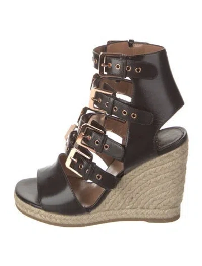 Pre-owned Laurence Dacade Leather Gladiator Sandals In Brown