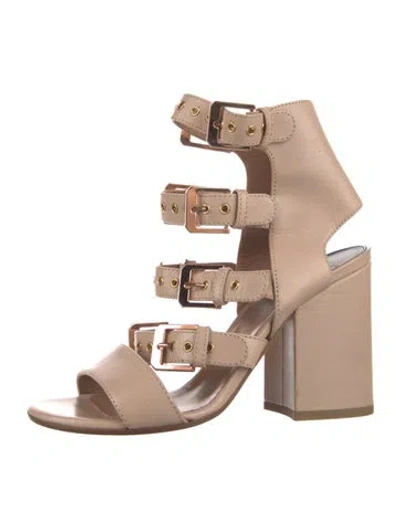 Pre-owned Laurence Dacade Leather Gladiator Sandals In Neutral