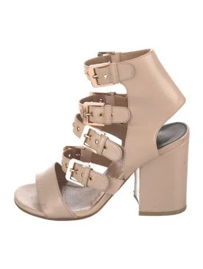 Pre-owned Laurence Dacade Leather Gladiator Sandals In Neutral