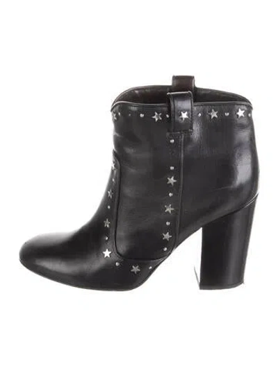 Pre-owned Laurence Dacade Leather Graphic Print Western Boots In Grey