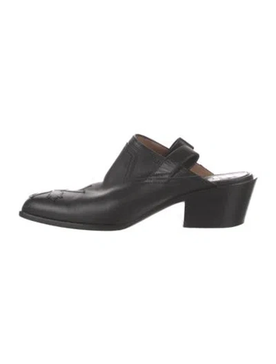 Pre-owned Laurence Dacade Leather Mules In Black