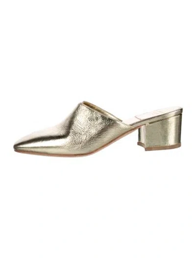 Pre-owned Laurence Dacade Leather Mules In Gold