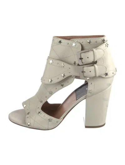 Pre-owned Laurence Dacade Leather Patterned Pumps In White