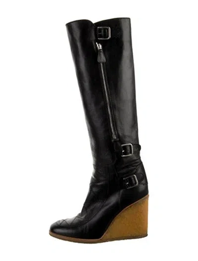 Pre-owned Laurence Dacade Leather Riding Boots In Black