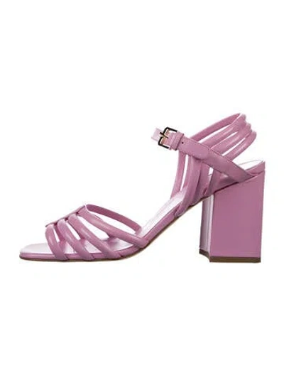 Pre-owned Laurence Dacade Leather Sandals In Pink/purple