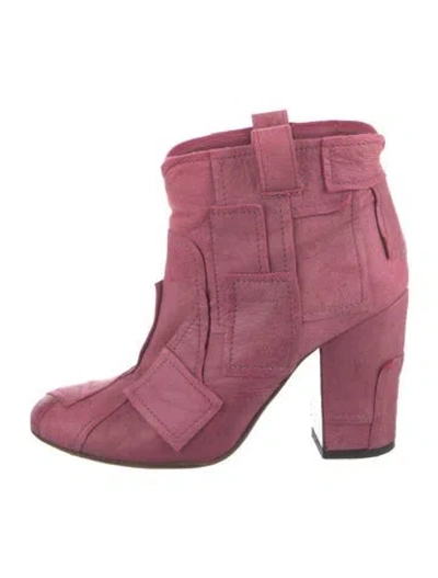 Pre-owned Laurence Dacade Leather Western Boots In Pink