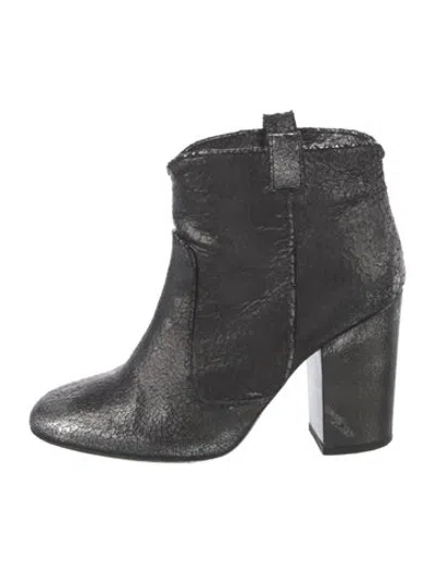 Pre-owned Laurence Dacade Leather Western Boots In Silver