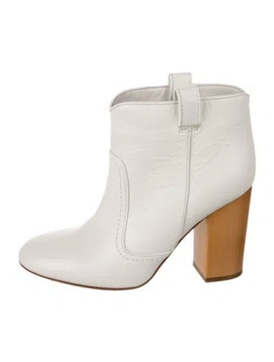 Pre-owned Laurence Dacade Leather Western Boots In White