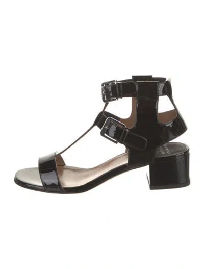 Pre-owned Laurence Dacade Patent Leather Gladiator Sandals In Black