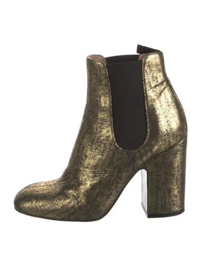 Pre-owned Laurence Dacade Patterned Chelsea Boots In Green
