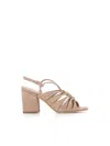 Laurence Dacade Suede 90 Block-heel Sandals In Beige