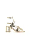 Laurence Dacade 70mm Leather Sandals In Platinum