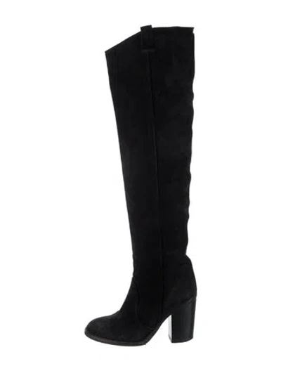 Pre-owned Laurence Dacade Suede Boots In Black