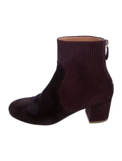 Pre-owned Laurence Dacade Suede Boots In Burgundy