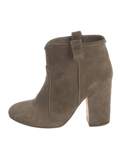 Pre-owned Laurence Dacade Suede Boots In Green